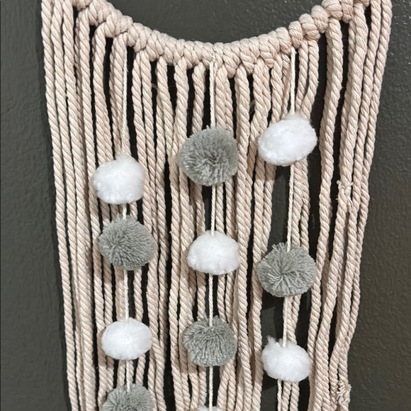 Bohemian Cream and Gray Wall Hanging Decor - Picture 3 of 4